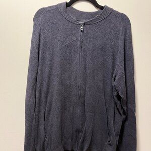 Barefoot Dreams Zippered Cardigan Gray XL Cozychic Ultra Lite